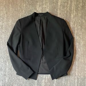 Theory Collarless Lanai Black Blazer